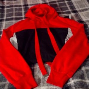 No boundaries red black and grey hoodie dress